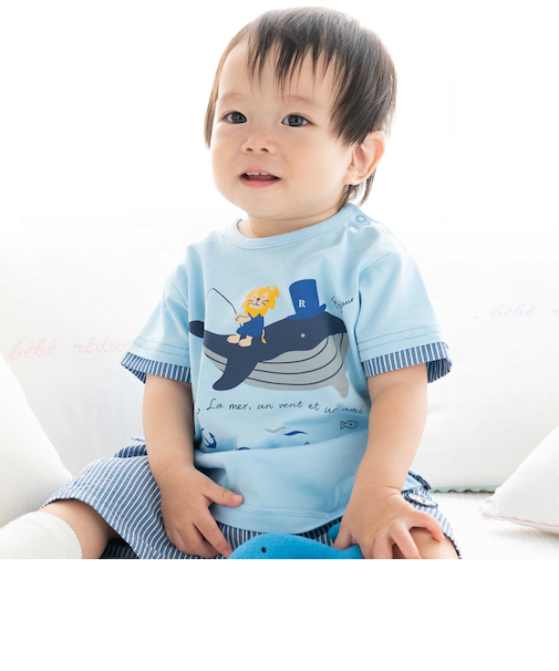 クジラライオン釣りTシャツ(70~90cm)