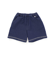【店舗限定】裾ステッチリボンデニムショートパンツ(95~160cm)