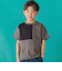 【店舗限定】アシメトリー配色ロゴプリント天竺半袖Tシャツ(95~150cm)