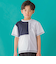 【店舗限定】アシメトリー配色ロゴプリント天竺半袖Tシャツ(95~150cm)