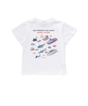 海の生き物恐竜のりもの仕掛けめくる知育フリップTシャツ(80~130cm)