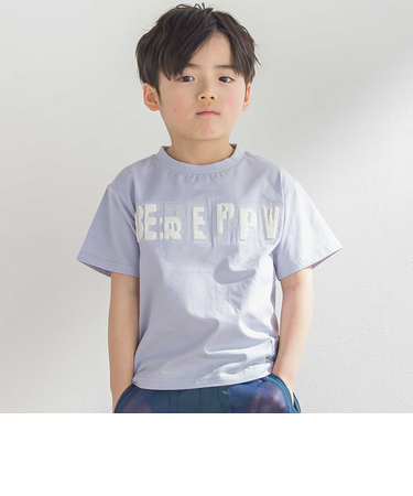 ステッチ＆サガラ刺しゅうロゴ半袖Tシャツ(95~150cm)