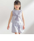 【前後着用可能】ノースリーブブラウス+タックキュロットパンツセットアップ(95~150cm)