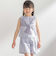 【前後着用可能】ノースリーブブラウス+タックキュロットパンツセットアップ(95~150cm)