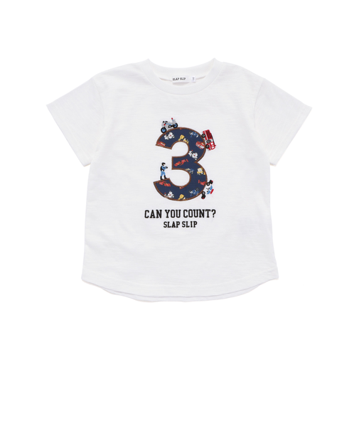 【お揃い/接触冷感】総柄ナンバリングカウントパッチTシャツ(80~130cm)