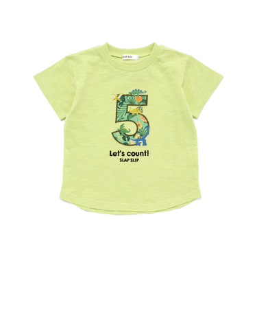 【お揃い/接触冷感】総柄ナンバリングカウントパッチTシャツ(80~130cm)