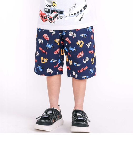 【お揃い/接触冷感】はたらくくるまフルーツボタニカル総柄ハーフパンツ(80~130cm)