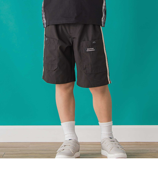 【店舗限定】【速乾】タフタサイドラインハーフパンツ(95~150cm)