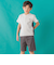 【店舗限定】ワッフル×天竺ワッペン半袖Tシャツ＋ショートパンツセットアップ(95~150cm)