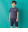【店舗限定】ワッフル×天竺ワッペン半袖Tシャツ＋ショートパンツセットアップ(95~150cm)