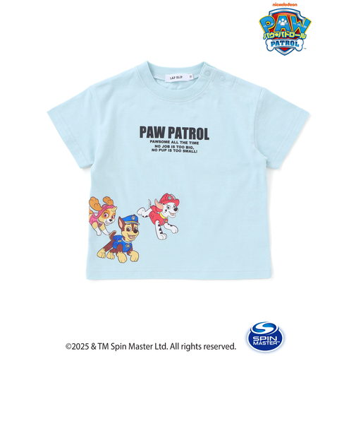 【パウ・パトロール×SLAPSLIP】無地ボーダーぐるっとキャラクタープリントTシャツ(90~130cm)