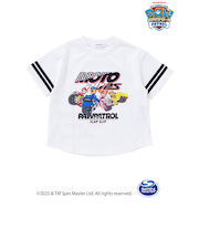 【パウ・パトロール×SLAPSLIP】袖ラインMoto PupsキャラクタープリントTシャツ(90~130cm)