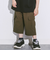 6分丈ガラ切り替えリップストップカーゴパンツ(100~160cm)