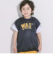 ドロストメッシュトップス＆Tシャツセット(110~160cm)