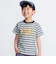 自転車プリントマルチボーダー天竺半袖Tシャツ(90~160cm)