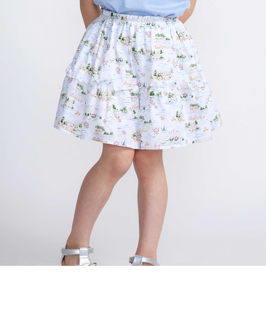 【お揃い】ブローニュプリントローンメロウフリルキュロットパンツ(90~150cm)