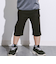 6分丈ロゴパッチワークリネン調ストレッチパンツ(110~160cm)