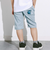 6分丈ロゴパッチワークリネン調ストレッチパンツ(110~160cm)