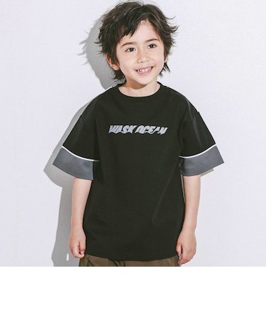配色パイピングTシャツ(110~160cm)