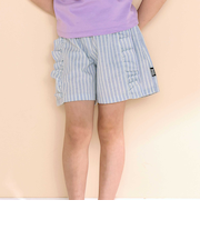 【お揃い】チェック柄ボーダー柄フリル付きショートパンツ(90~130cm)
