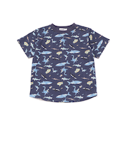 【吸汗速乾】ビーチ海総柄半袖Tシャツ(80~130cm)
