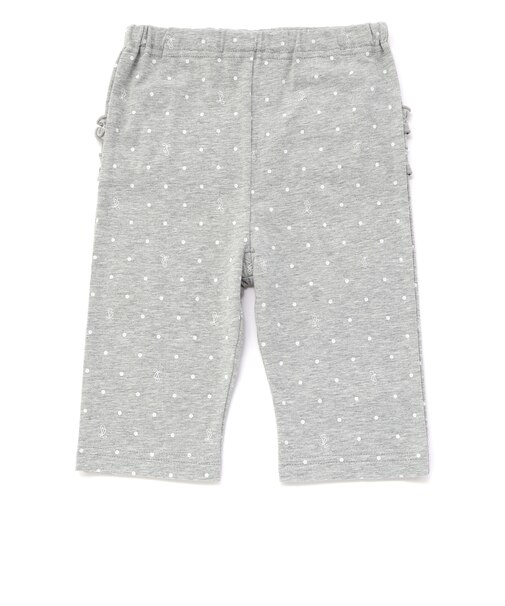 【接触冷感】ハートドットギンガムチェック総柄おしりフリル5分丈レギンス(80~120cm)