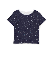 花柄バックリボンTシャツ(80~130cm)