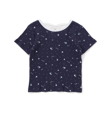 花柄バックリボンTシャツ(80~130cm)