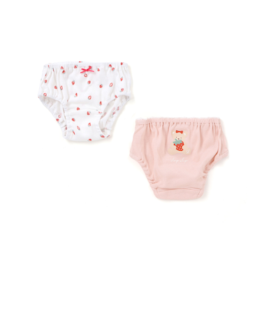 【スララク/吸汗速乾】綿100%汗とムレにサラば！ときめきサラッとショーツ2枚セット(100~130cm)