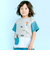 【吸汗速乾】ポケット付きいろんなモチーフ刺しゅう袖配色Tシャツ(80~130cm)