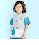 【吸汗速乾】ポケット付きいろんなモチーフ刺しゅう袖配色Tシャツ(80~130cm)