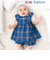 【お揃い】【神戸タータン×BeBe】ロゴ刺しゅうチュニック+ブルマセット(70~90cm)