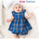 【お揃い】【神戸タータン×BeBe】ロゴ刺しゅうチュニック+ブルマセット(70~90cm)