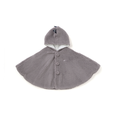 【お揃い】モコモコ耳付きフードフリースマント(50~90cm)