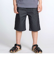 カラーデニムポイントロゴハーフパンツ(90~150cm)