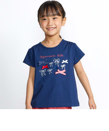 リボンいっぱい半袖天竺Tシャツ(90~150cm)