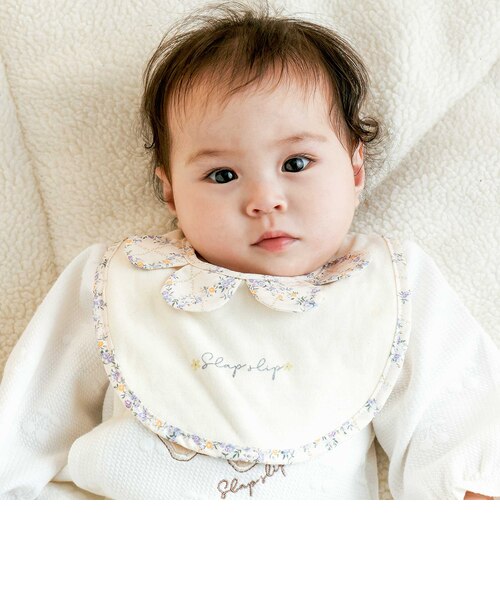 花柄スカラップ襟スタイベビー｜ベベ オンライン ストアの通販｜&mall