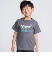 【 速乾 】【神戸須磨シーワールド×BeBe】シャチ・イルカ 図鑑風半袖Tシャツ(80~140cm)