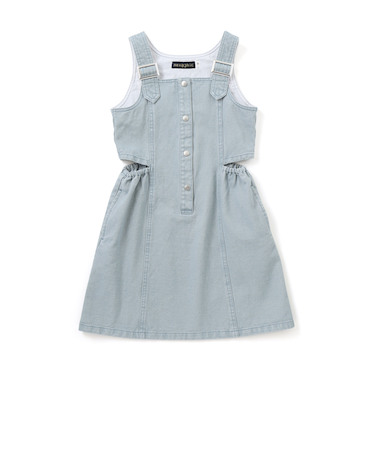 ダメージ刺しゅうツイルジャンパースカート(110~150cm)