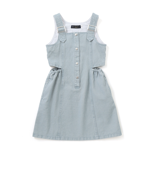 ダメージ刺しゅうツイルジャンパースカート(110~150cm)