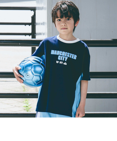 【Manchester City(マンチェスターシティ)コレクション】天竺バックロゴ半袖Tシャツ(110~150cm)