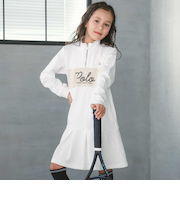 【POLO BCS(ポロ・ビーシーエス)×nexchicコラボ】ミニ裏毛配色ワンピース(110~150cm)