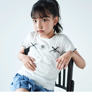 リボン付きギャザーキャミ+スパンテレコ半袖Tシャツセット(110~150cm)