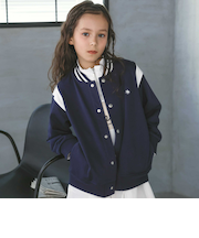 【POLO BCS(ポロ・ビーシーエス)×nexchicコラボ】ミニ裏毛配色スタジャン(110~150cm)