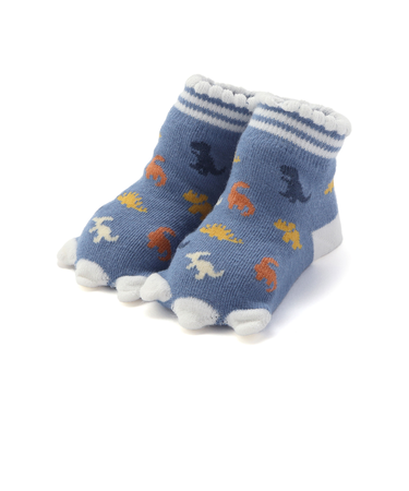 ツンツン恐竜柄ソックスベビー(9~12cm)