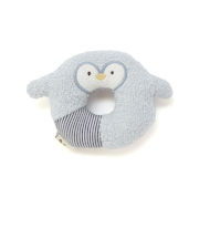 【お揃い】アニマルクマウサギペンギンライオンネコモチーフドーナツ型ラトルベビー