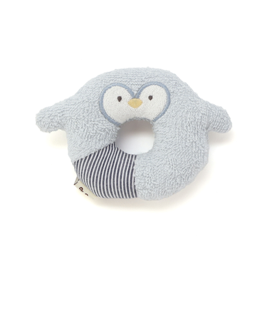 【お揃い】アニマルクマウサギペンギンライオンネコモチーフドーナツ型ラトルベビー