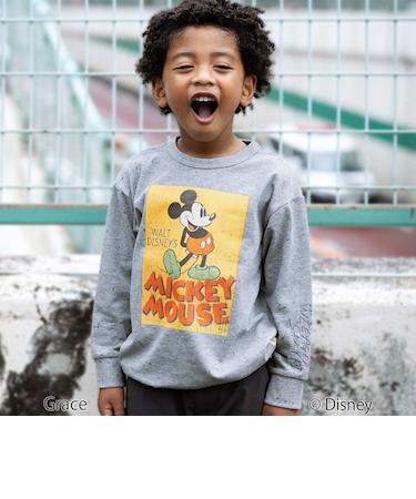 【Disney(ディズニー)】<ミッキーマウス>ドロストBIGTシャツ