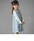 【お揃い】フリル＆花レースAラインワンピース(95~150cm)