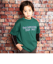 ロゴプリントBIG半袖Tシャツ＆袖テープ長袖Tシャツセット(100~160cm)